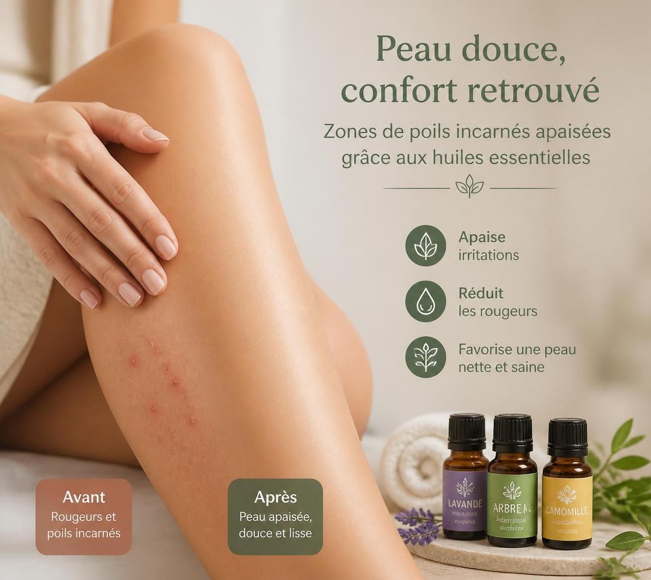 découvrez comment utiliser les huiles essentielles pour prévenir et traiter les poils incarnés avec des solutions naturelles efficaces et douces.