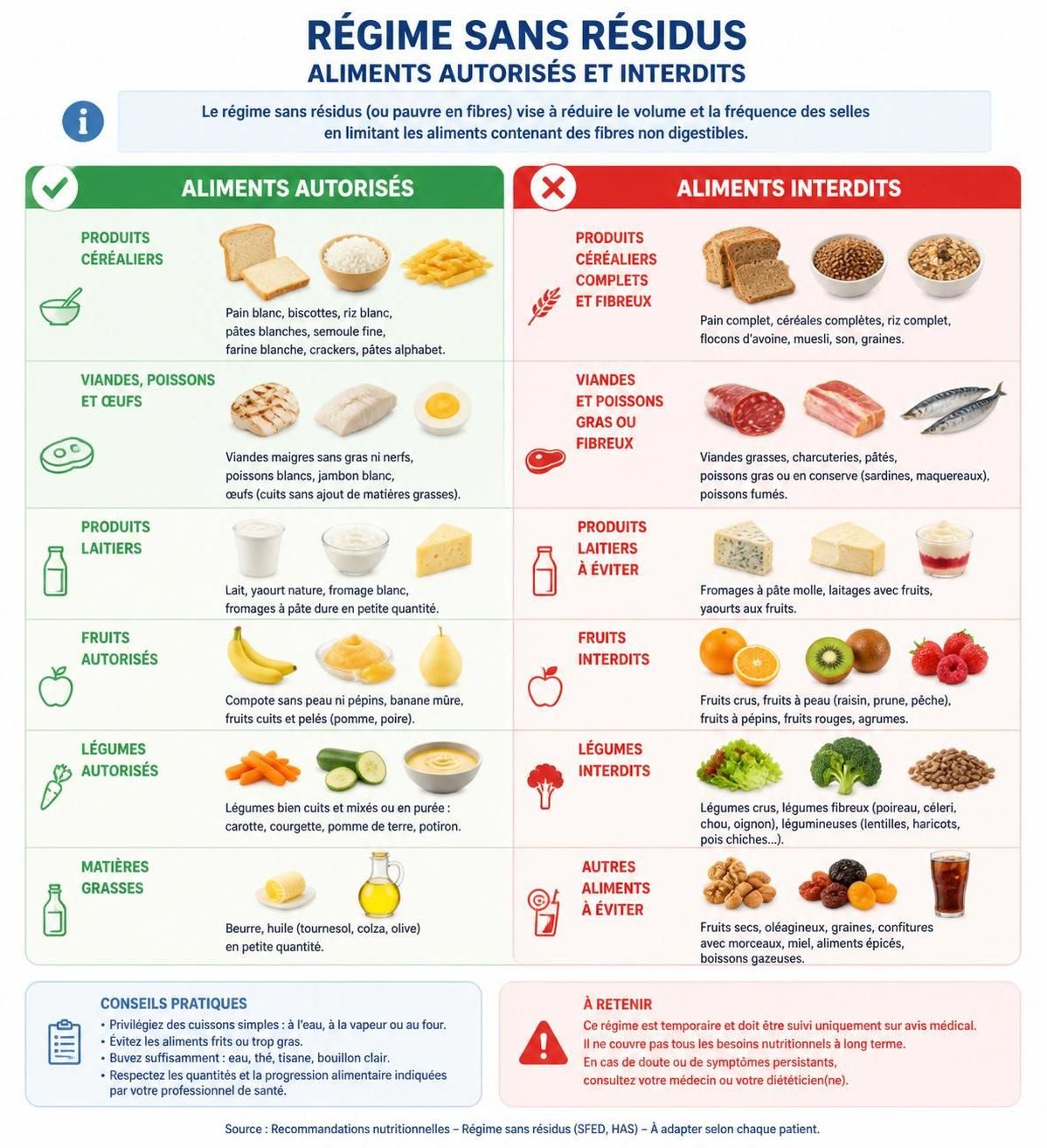 découvrez quel tableau suivre pour adopter un régime sans résidus efficace et adapter votre alimentation en toute sécurité.