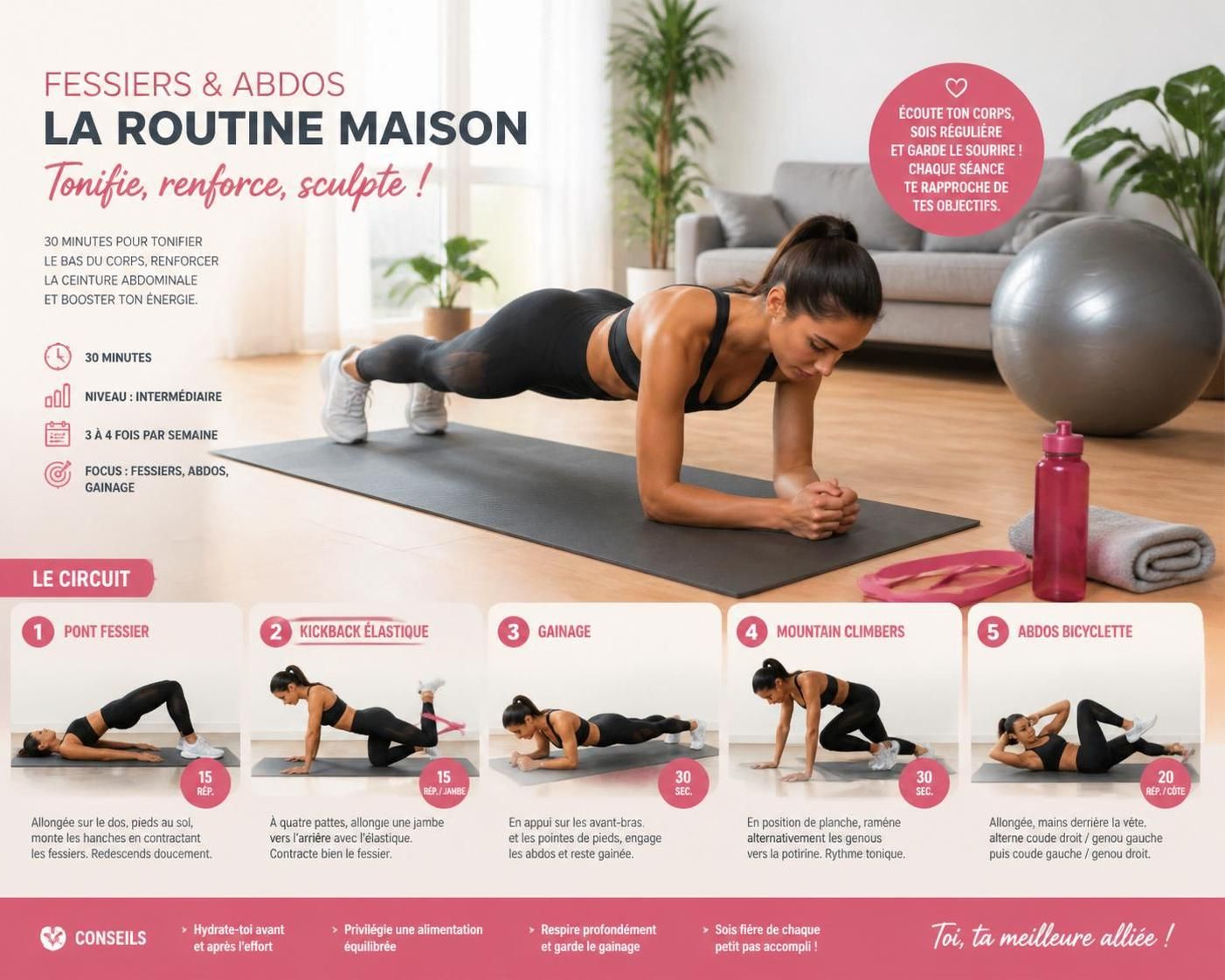 découvrez les meilleures routines d'exercices fessiers et abdominaux pour obtenir un ventre plat et tonique. conseils pratiques et programmes adaptés pour sculpter votre silhouette efficacement.