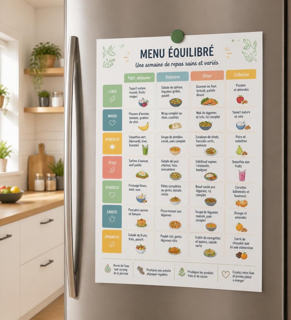 découvrez notre menu régime cohen gratuit à imprimer, accompagné d'astuces pratiques pour bien démarrer votre programme sans frais et atteindre vos objectifs santé facilement.