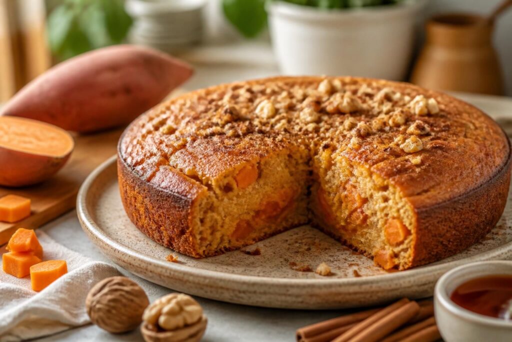 découvrez la recette du gâteau patate douce, une astuce gourmande pour un dessert sain et savoureux, parfait pour allier plaisir et nutrition.