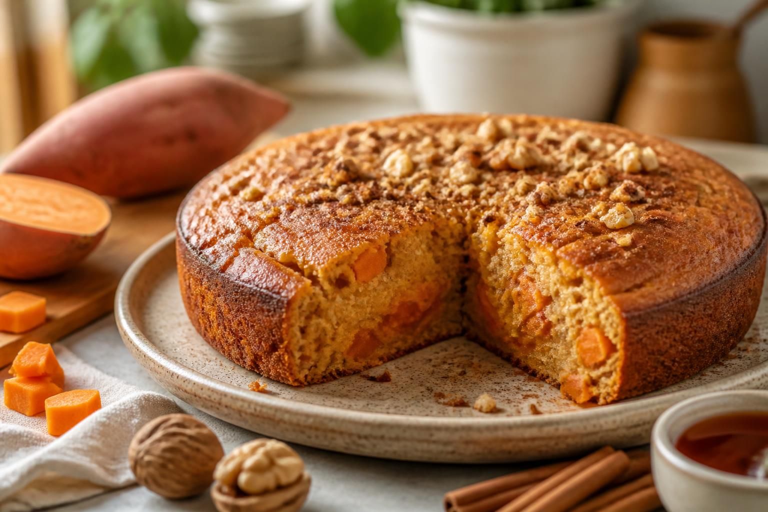 découvrez la recette du gâteau patate douce, une astuce gourmande pour un dessert sain et savoureux, parfait pour allier plaisir et nutrition.