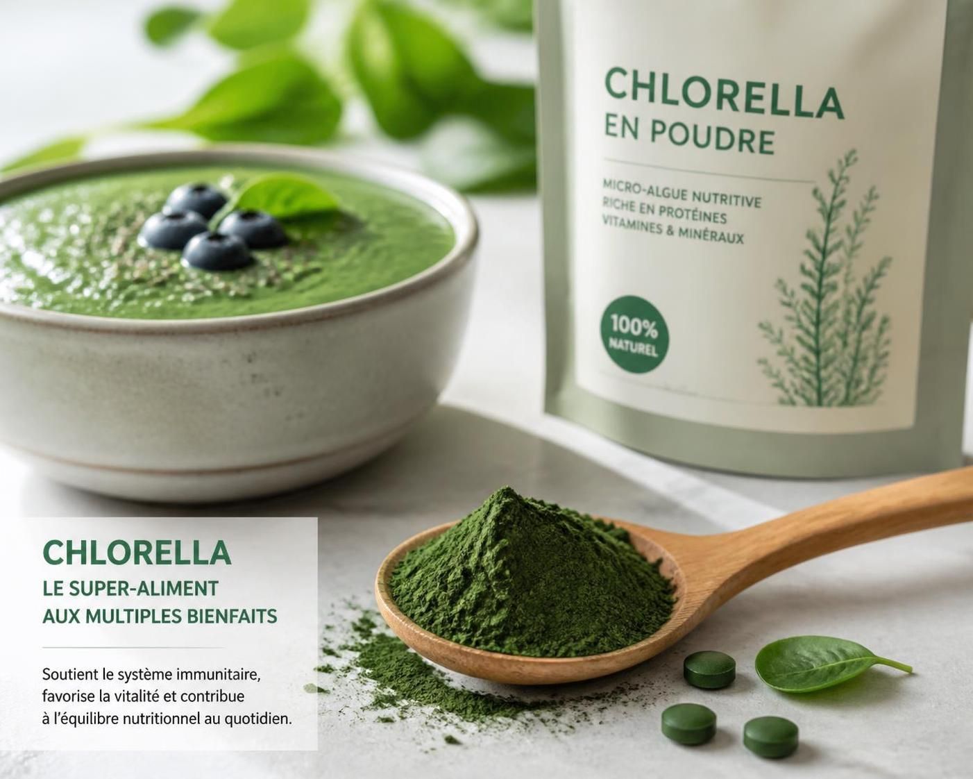 découvrez les bienfaits de la chlorella pour la santé et apprenez comment l'intégrer facilement à votre alimentation quotidienne pour un mode de vie plus sain.